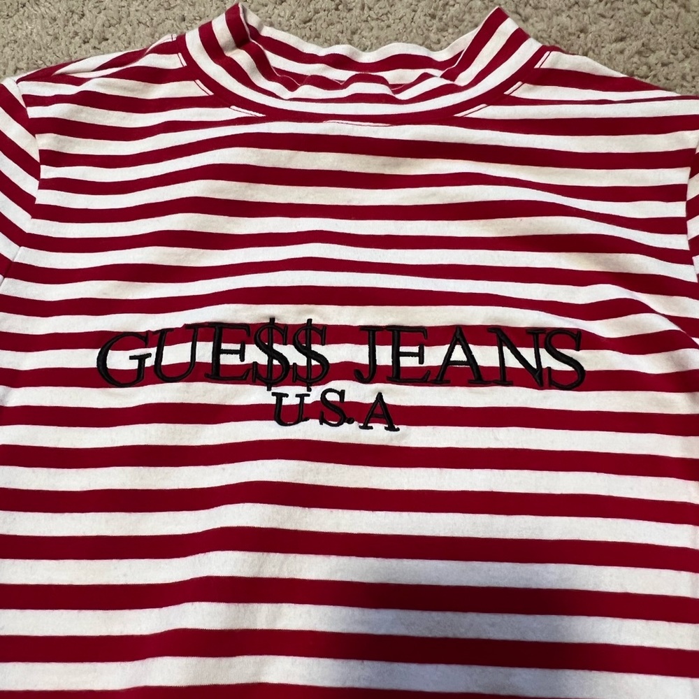 Guess Jeans x ASAP Rocky collaboration mock neck women’s top. Size: Medium